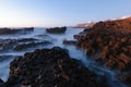 Long exposure of Atlantic Coast, Morocco Royalty Free Stock Photo