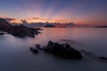 Long exposure background of the sunset on Redang Island, Malaysia