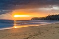 Long exposure beach sunset on the gold coast of australia unique sun-blast