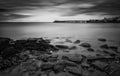 Long exposure black and white seascape landscape Royalty Free Stock Photo