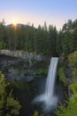 Brandywine Falls Sunset in Whistler Canada Royalty Free Stock Photo