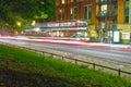 Bus 18 in kensal Green at night.