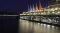 Long exposure of the Canada Place Vancouver Royalty Free Stock Photo