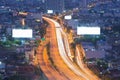 Long exposure of city expressway during busy hours