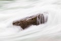 A Long Exposure Close Up of Rapids Flowing over a Rock in Niagara Gorge, Canada Royalty Free Stock Photo