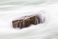 A Long Exposure Close Up of Rapids Flowing over a Rock in Niagara Gorge, Canada Royalty Free Stock Photo