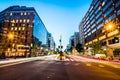 Long Exposure of Connecticut Avenue in Downtown Washington, District of Columbia