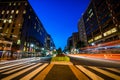 Long Exposure of Connecticut Avenue in Downtown Washington, District of Columbia