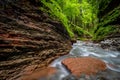 Long Exposure of Creek in Taugl River Gorge near Salzburg, Austria Royalty Free Stock Photo