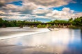 Long exposure of a dam on the Delaware River in Easton, Pennsyl
