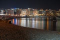 Long exposure of Dobre Vode bay at night Royalty Free Stock Photo