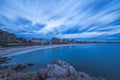 Long exposure evening picture in a beach