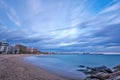 Long exposure evening picture in a beach