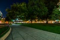 Long Exposure of Farragut Square in Downtown Washington, District of Columbia Royalty Free Stock Photo