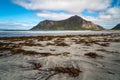 Long exposure Flakstad Beach,Lofoten Islands, Norwa