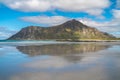 Long exposure Flakstad Beach,Lofoten Islands, Norway