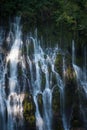 Long Exposure Flowing Water of Burney Falls in McArthur-Burney Falls Memorial State Park, California Royalty Free Stock Photo