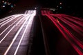 Long exposure of freeway traffic at