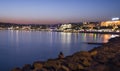 Long exposure of Cannes at night Royalty Free Stock Photo