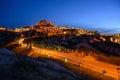 ?ountains and cities at Cappadocia, Turkey at twilight, Royalty Free Stock Photo