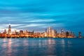 Early Evening Chicago Skyline Royalty Free Stock Photo