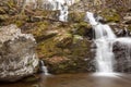 Long exposure image of the Dark Hallow Falls in Shenandoah National Park in autumn