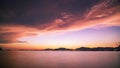 Long exposure image of Dramatic sky seascape sunset scenery view Beautiful light nature background Royalty Free Stock Photo