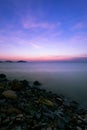 Long exposure image of dramatic sunset or sunrise,beautiful colo Royalty Free Stock Photo