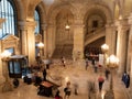 Long exposure image of the entrance hall of the New York Public Library. Royalty Free Stock Photo