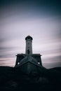 Long exposure image of Punta Nariga Lighthouse at twilight Royalty Free Stock Photo