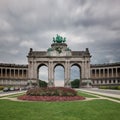 Triumphal Arch in Cinquantenaire Parc in Brussels Royalty Free Stock Photo