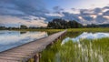 footbridge concept with long exposure Royalty Free Stock Photo