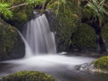 Long-exposure images of the stream of a brook Royalty Free Stock Photo