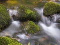 Long-exposure images of the stream of a brook III Royalty Free Stock Photo