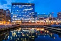 Long Exposure of the Inner Harbor at Night in Baltimore, Maryland Royalty Free Stock Photo