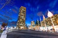 Long Exposure of the Inner Harbor at Night in Baltimore, Maryland Royalty Free Stock Photo