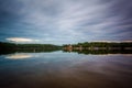 Long exposure of Lake Norman at sunset, at Lake Norman State Par Royalty Free Stock Photo