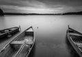 Long exposure landscape of lake shore Royalty Free Stock Photo