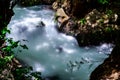 Long exposure of a little waterfall of a small river, banias, north  israel Royalty Free Stock Photo