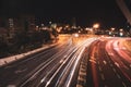 Long exposure. Of the main road Royalty Free Stock Photo