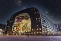 Long exposure of Milky way on Rotterdam Market Hall, Markthal in Dutch