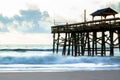 Fishing pier at Fernandina Beach, Florida Royalty Free Stock Photo