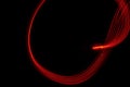 Long exposure movement of a red lantern in the dark close-up Royalty Free Stock Photo