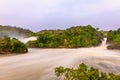 Long exposure of the Murchison waterfall on the Victoria Nile at sunset, Uganda. Royalty Free Stock Photo