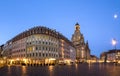 Long exposure of the Neumarkt square and Frauenkirche & x28;Church of Royalty Free Stock Photo