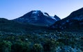 Long exposure night shots in the moorland located on the slopes of the snowy peak of Tolima Colombia C Royalty Free Stock Photo