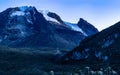 Long exposure night shots in the moorland located on the slopes of the snowy peak of Tolima Colombia D Royalty Free Stock Photo