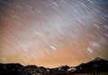 Bonneville Salt Flats Graham Peak Night Sky Mountain Range Royalty Free Stock Photo