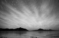 Bonneville Salt Flats Graham Peak Night Sky Mountain Range Royalty Free Stock Photo