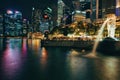 Long exposure of a nighttime in Pano, Singapore